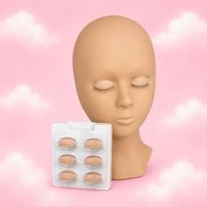 Lash Practice Manikin Head with 3PK Eyes